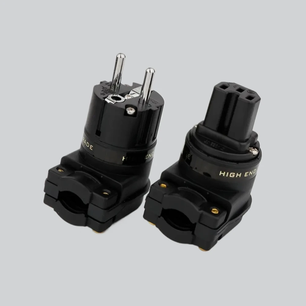IEC C14 Female Socket 90 Degree EU/US Adjustable L-shaped Right Angle Plug Main Power Connector Adapter 7-character Plug