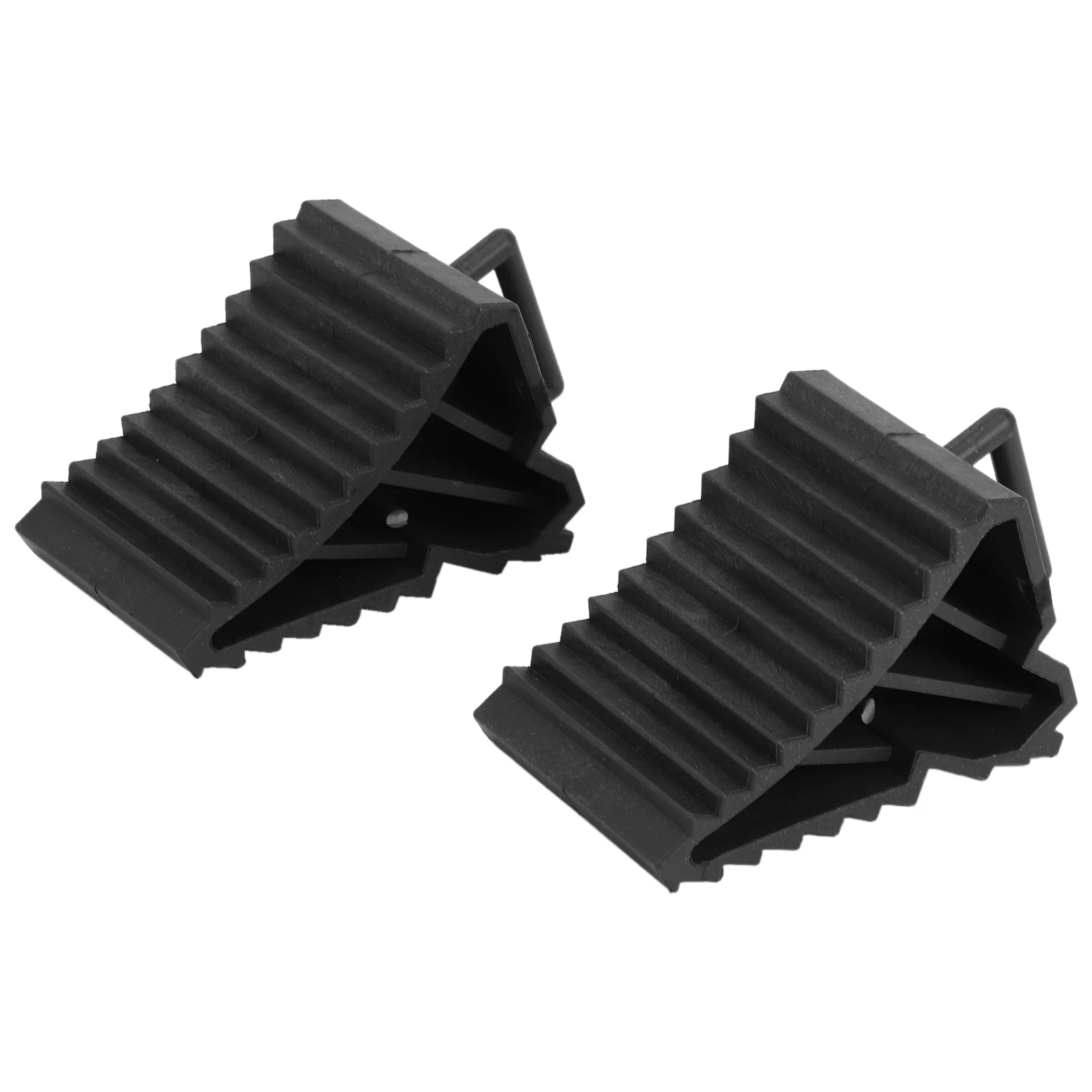 【Top Sale !!】2Pcs Antislip Vehicle Car Truck Wheel Tire Chock Stop Block Black