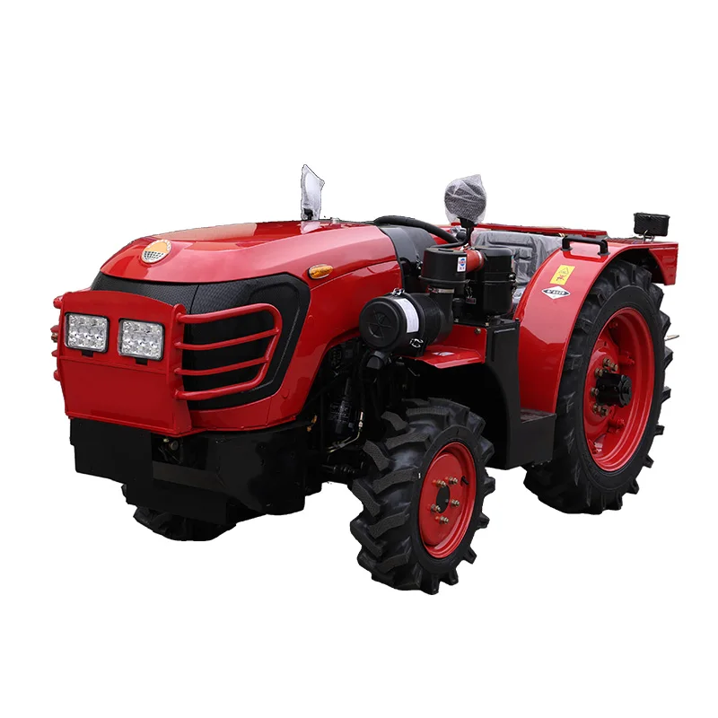

Customized Four Wheel Diesel Tractor Fitted Small Wheel Type Rotary Tiller and Farm Mini Cultivator