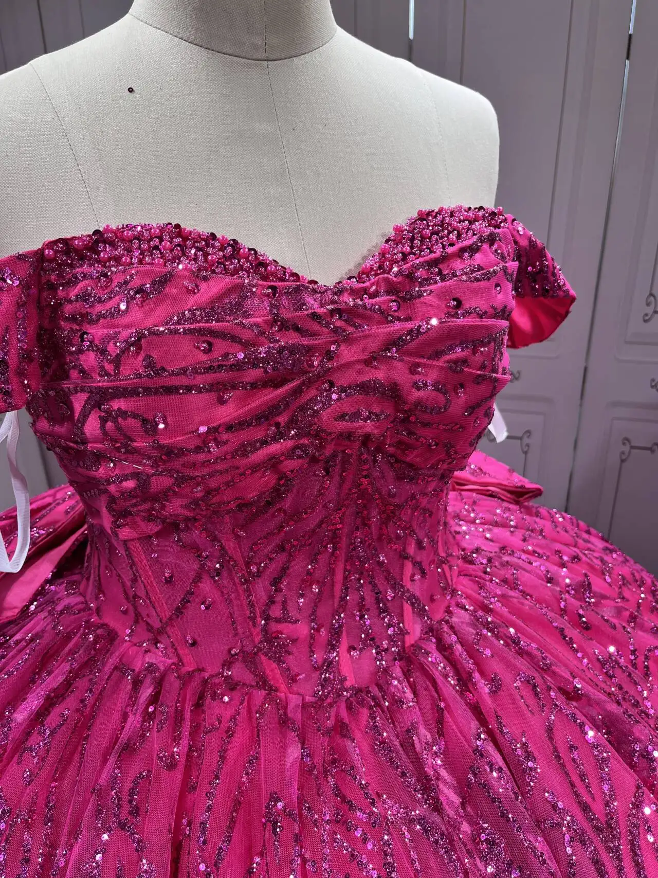 

Блестящее платье Quinceanera цвета фуксии Mumuleo XV Anos, платья de quince años