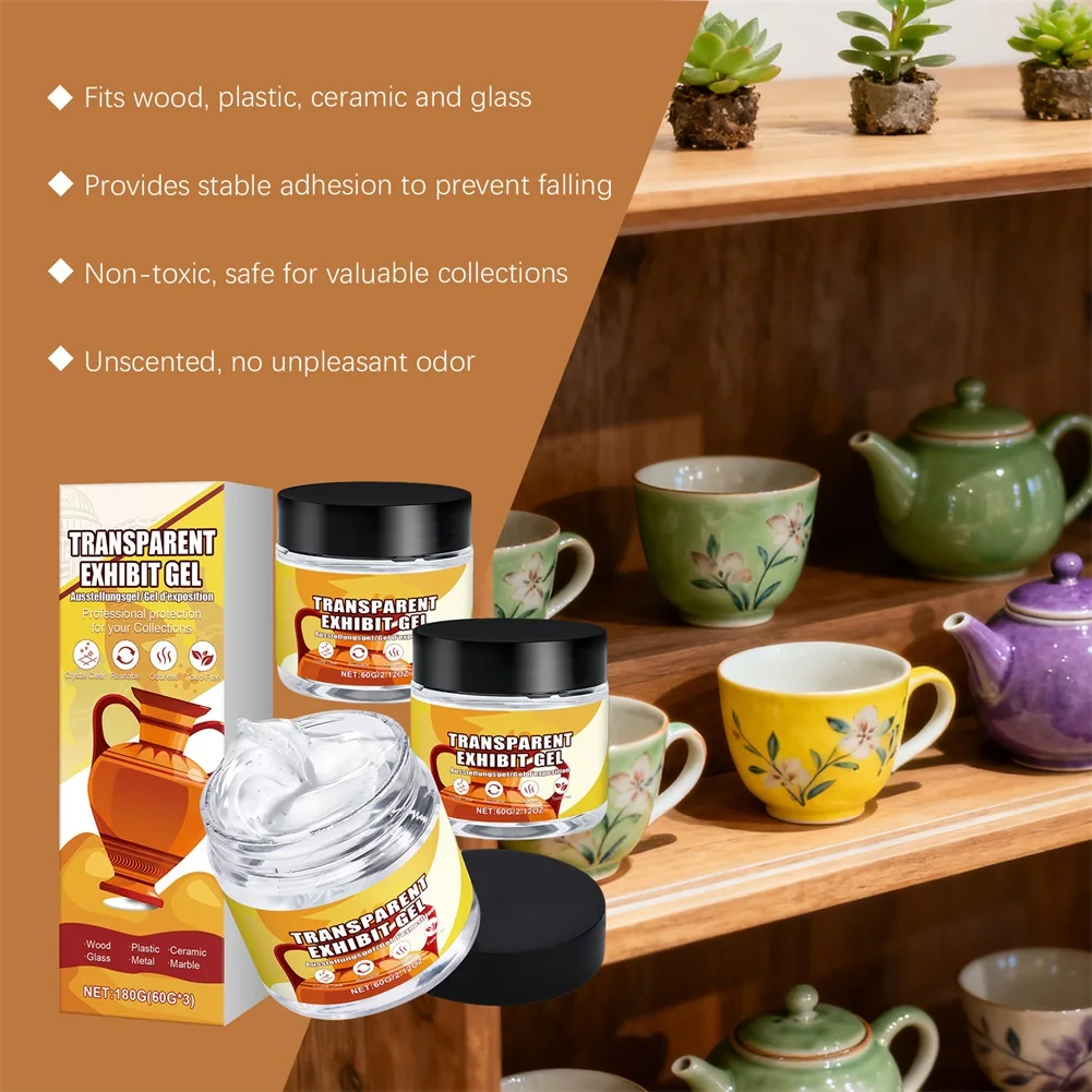 Gel de exibição seguro de nível profissional reutilizável e facilmente reposicionável. Vitrine de decoração para casa