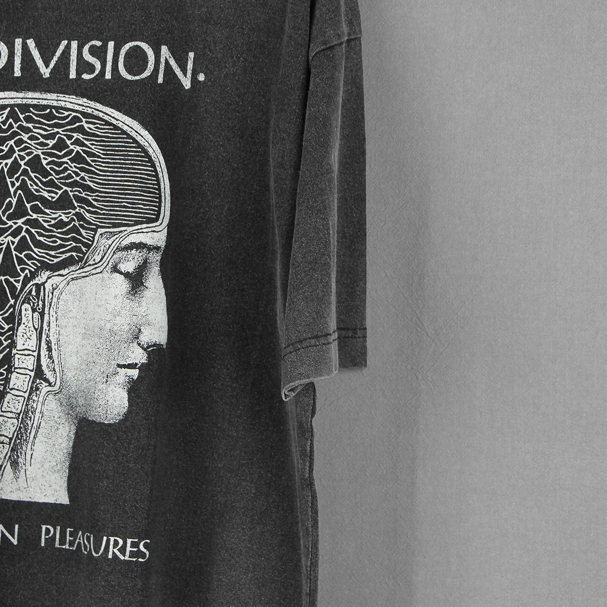 Joy Division T-Shirt Unknown Pleasures New Wave Post Punk Rock Band Talking Heads Men Summer Washed Long Sleeve Shirt