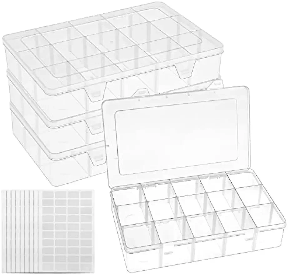 15 Grids Creative Storage Jewelry Plastic Parts Box Button Storage Box DIY Accessories Tool Classification