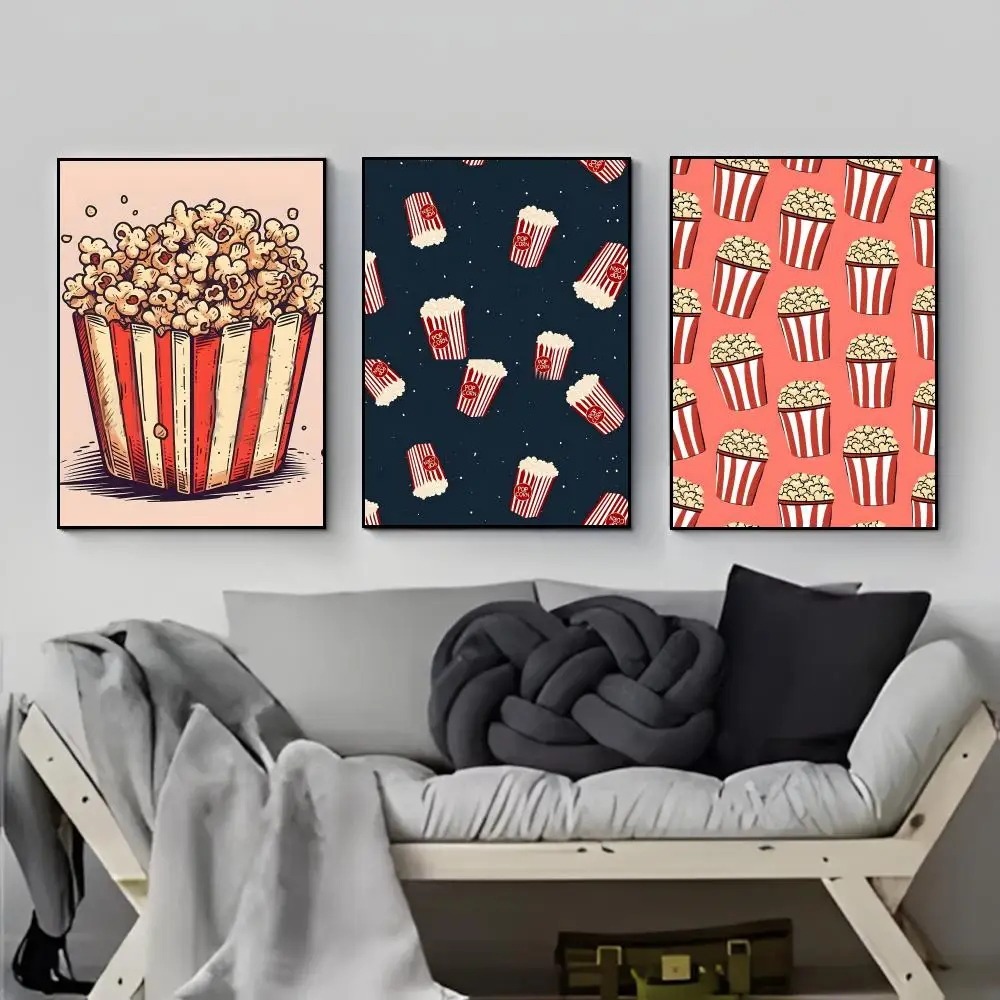Buttery Retro P-Popcorn Vintage Art Poster HD  Waterproof Wall Sticker Bar Living Room Decor Gift