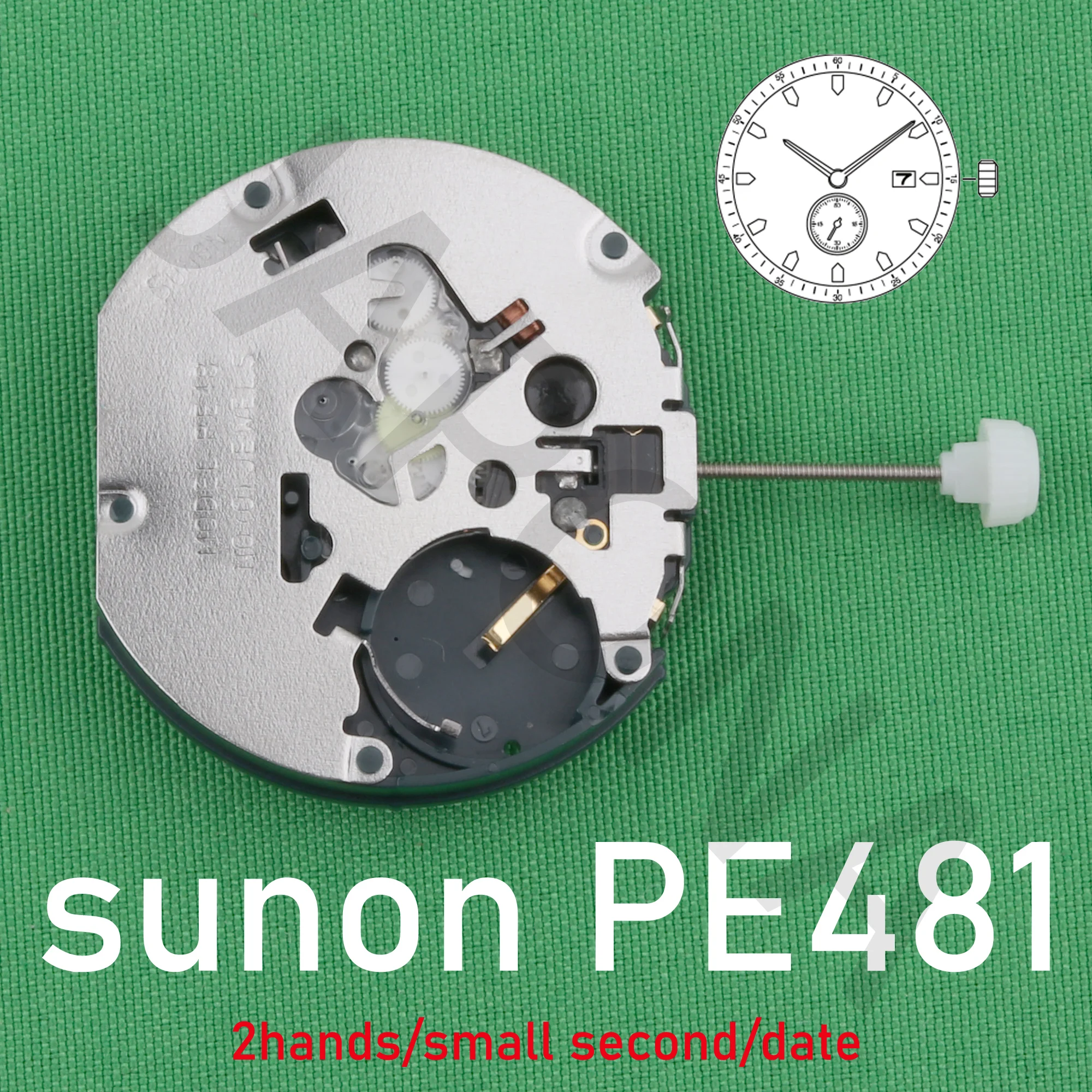 PE481 movement sunon pe48 watch movement small second for gents\' big date