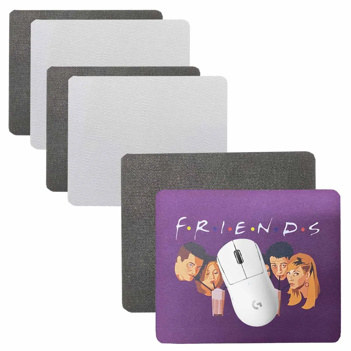 25un Mouse Pad Kit for Sublimation with Rounded Edges