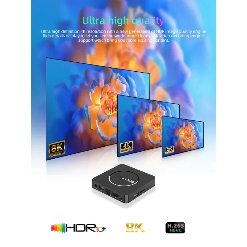 Smart Home TV Box Android 13 Allwinner H313 Quad Core 2 GB Ram 16 GB Supporto Rom 8K HDR10 Set Top Box Smart Box per TV