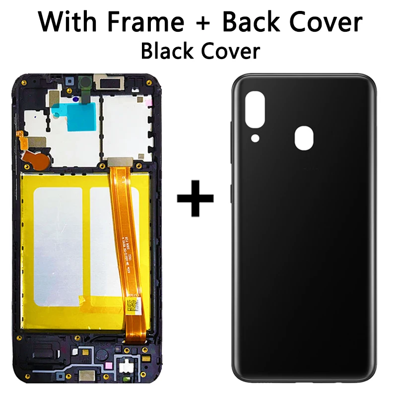 High Quality For Samsung A20e LCD SM-A202F A202DS A202F/DS A202 Display Screen Touch Screen Assembly A20E Display With Frame