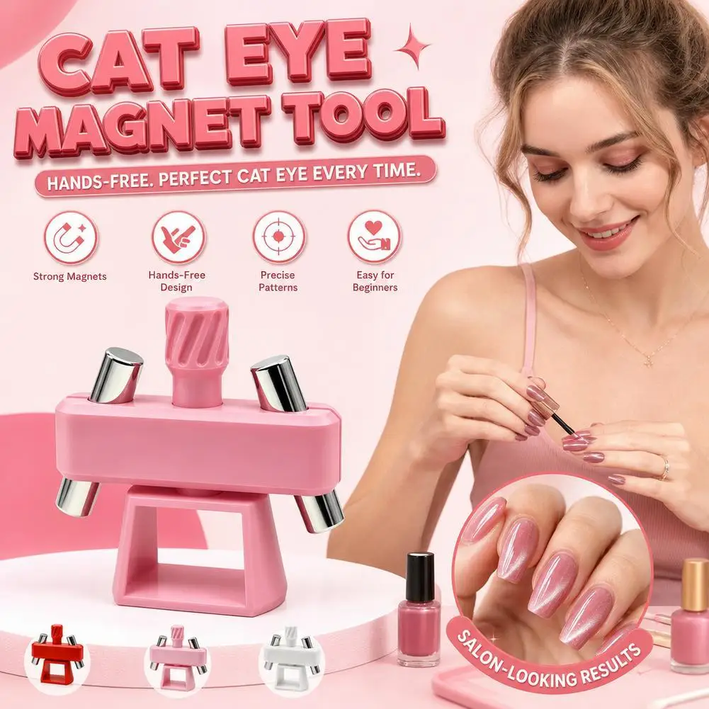Cat Eye Magnet Stand DIY Nail Art Tool Rotatable Design for Glass Bead & Cat Eye EffecEasy Operation Manicure Auxiliary Tool