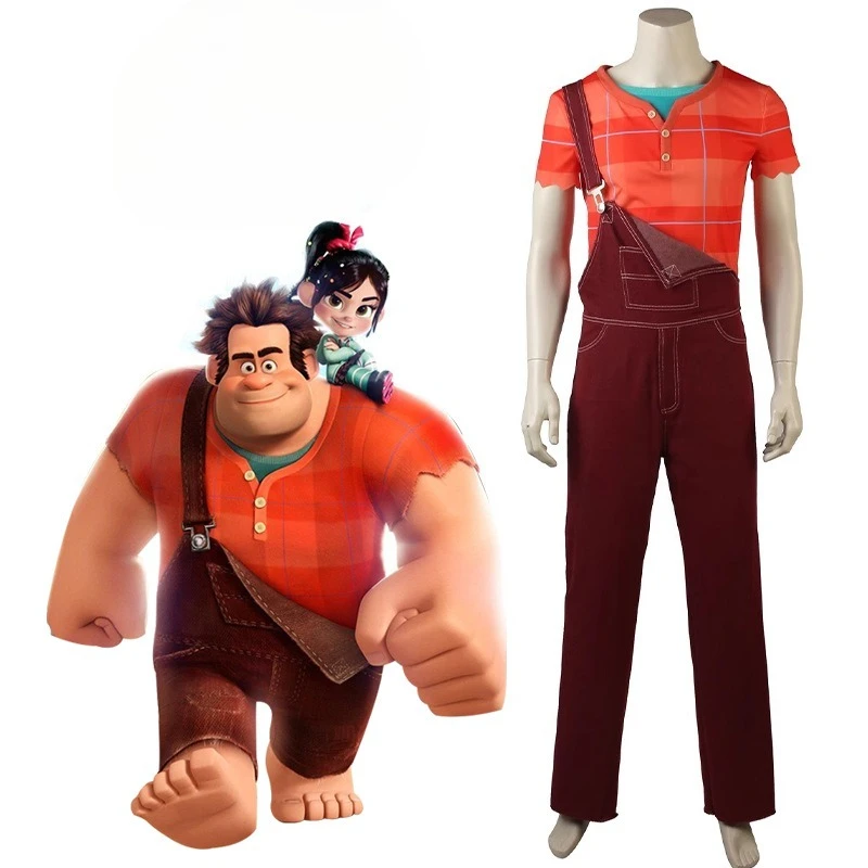 

Мужской костюм-комбинезон Ральфа-разрушителя для косплея на Хэллоуин, для ролевых игр по мотивам фильмов и сериалов, комплект