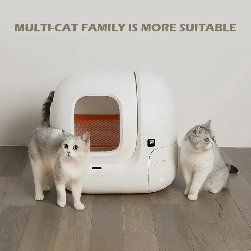 Semi Automatic Cat Toilet Electric Cat Litter Basin Deodorization Detachable Cleaning Sandboxes Cats Tray Low Entry Litter Box