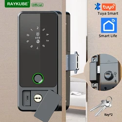 RAYKUBE G18 Tuya Bluetooth Smart Door Lock Fingerprint Electronic Digital Lock APP/IC Card/Password Unlock For Steel/Wooden Door