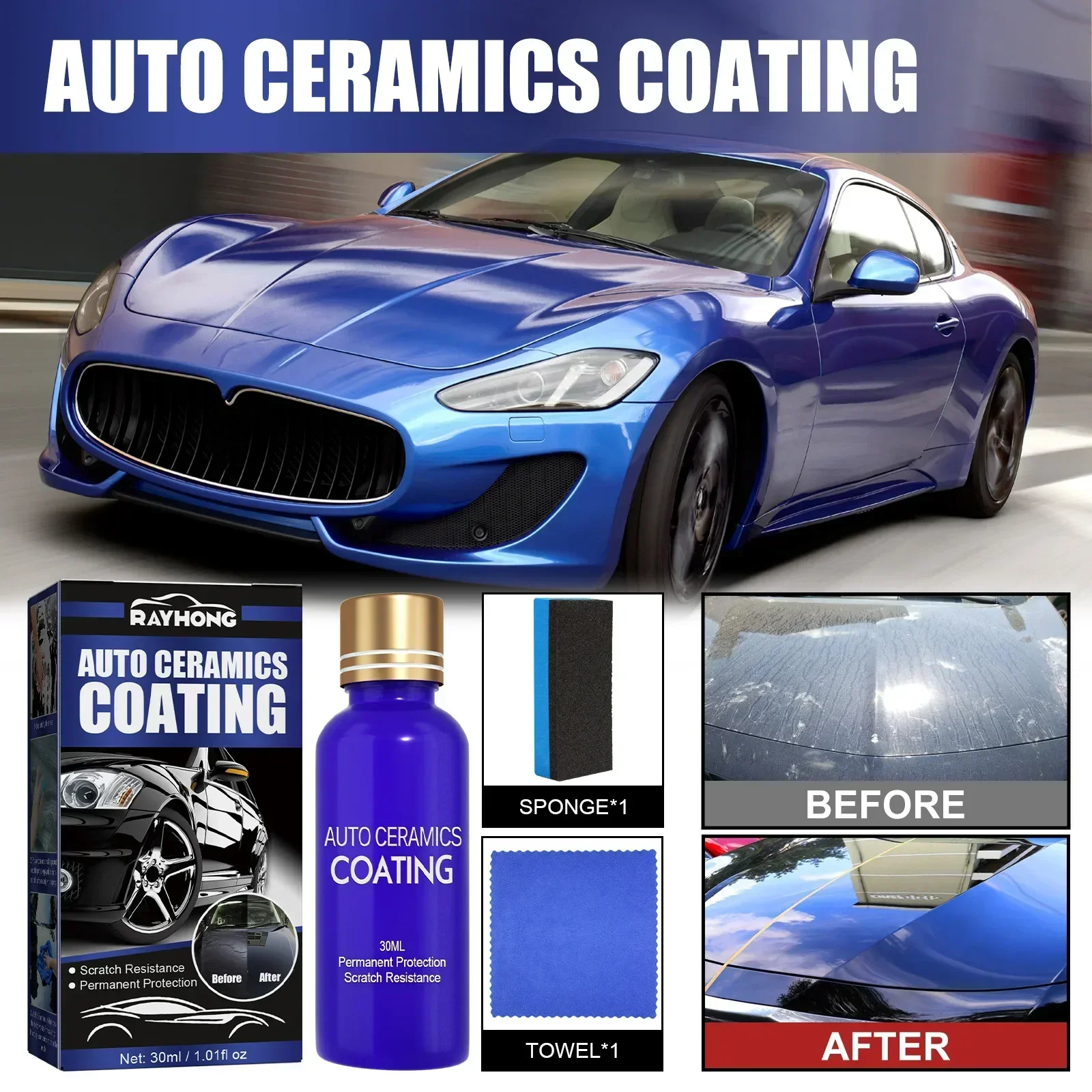 Coating Auto Liquid Ceramic Jacket Hydrophobic Liquid Set 30 ML Anti-Scratch Car Ceramic High Quality Hot Sale