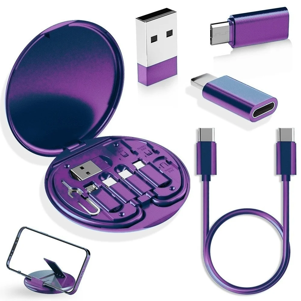 USB-Datenkabel mit Schnellladefunktion und Aufbewahrungsbox, multifunktionale digitale und elektronische Aufbewahrungsbox für Kleinzubehör – Detail 11