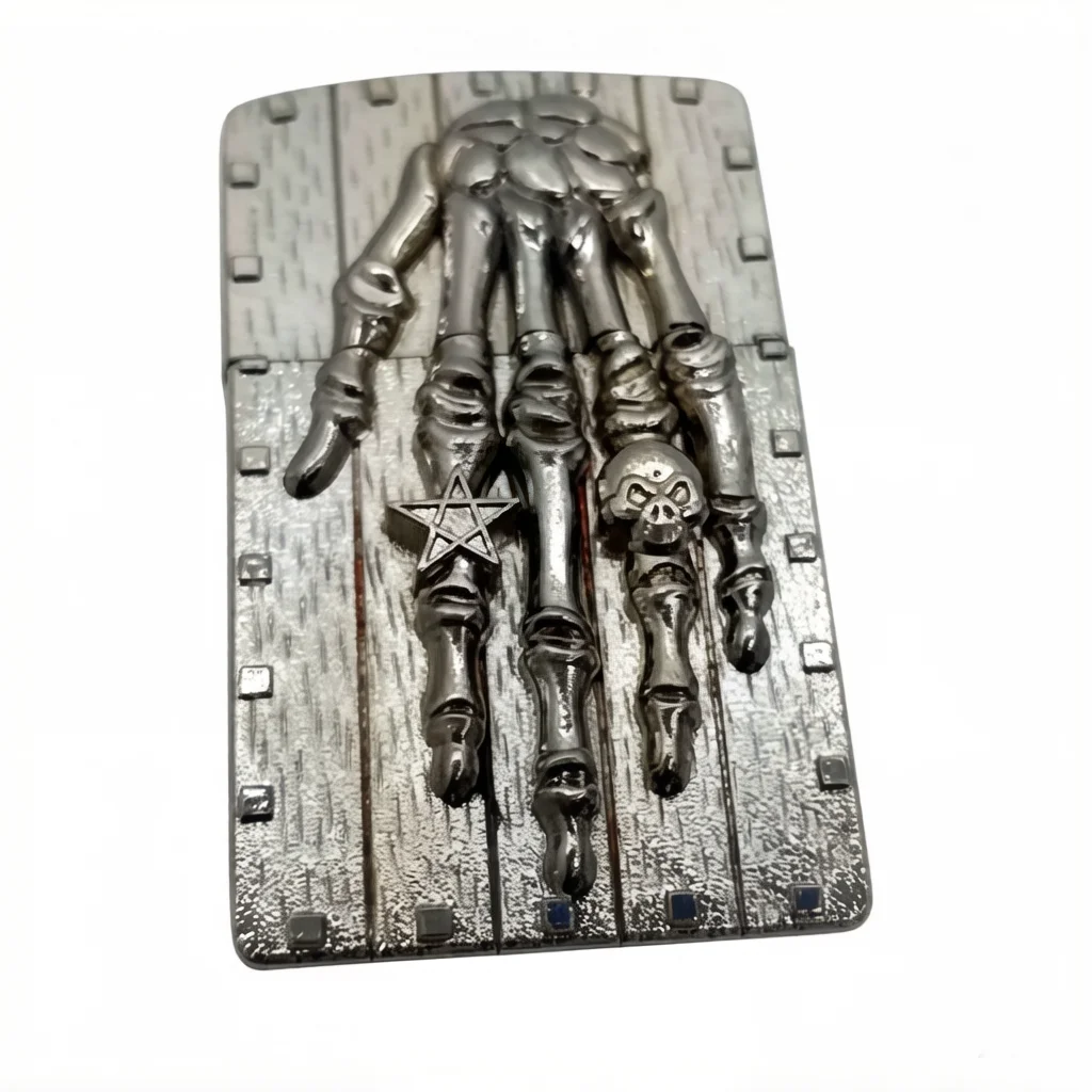 DIY Metal Badge Sticker Decoration Parts Accessories Relief Skull Palm For ZP Zorro Lighters