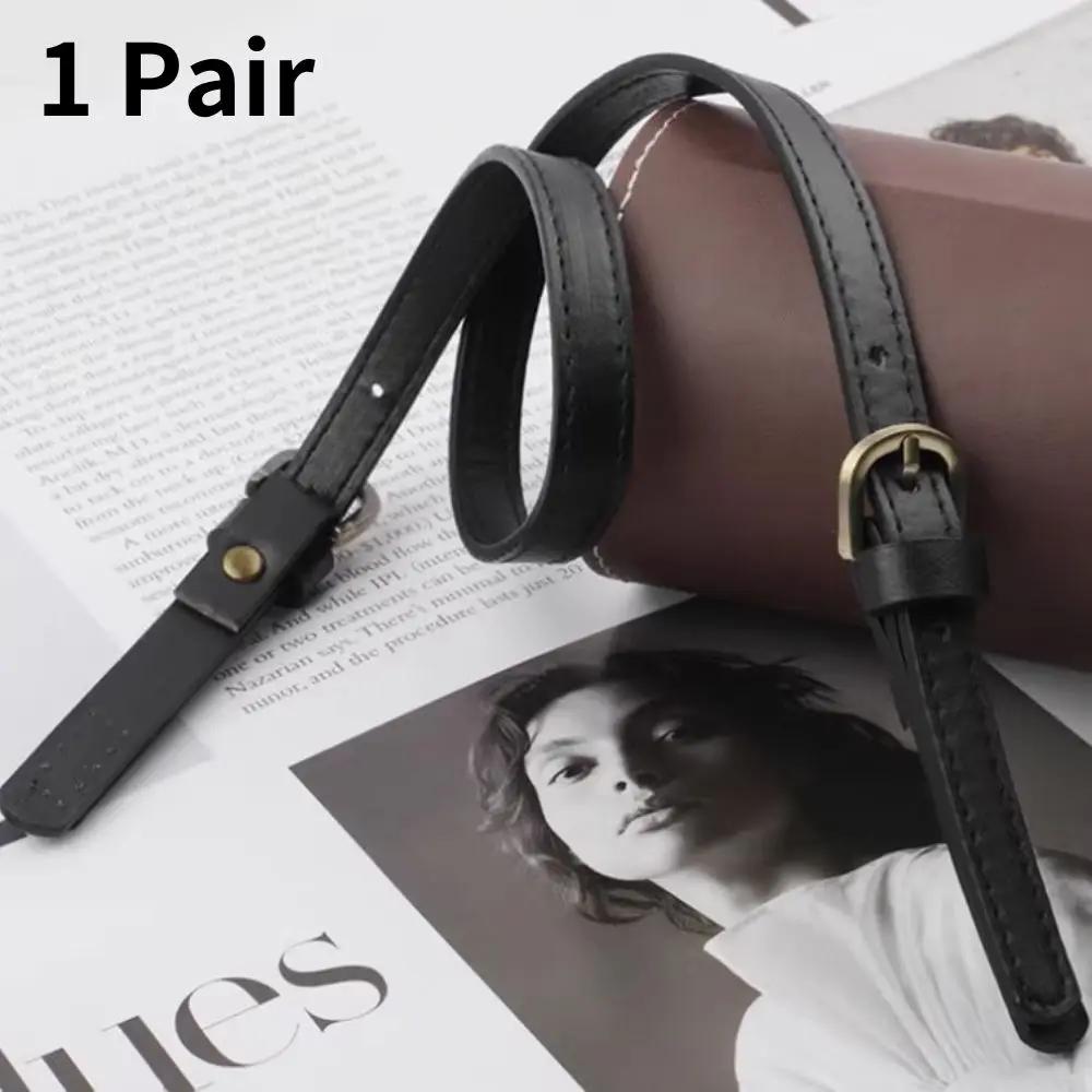 2pcs PU Leather Shoulder Bag Strap Adjustable Handbag Straps Detachable Double Buckle Bag Handles 64-69cm Women Bag Accessories