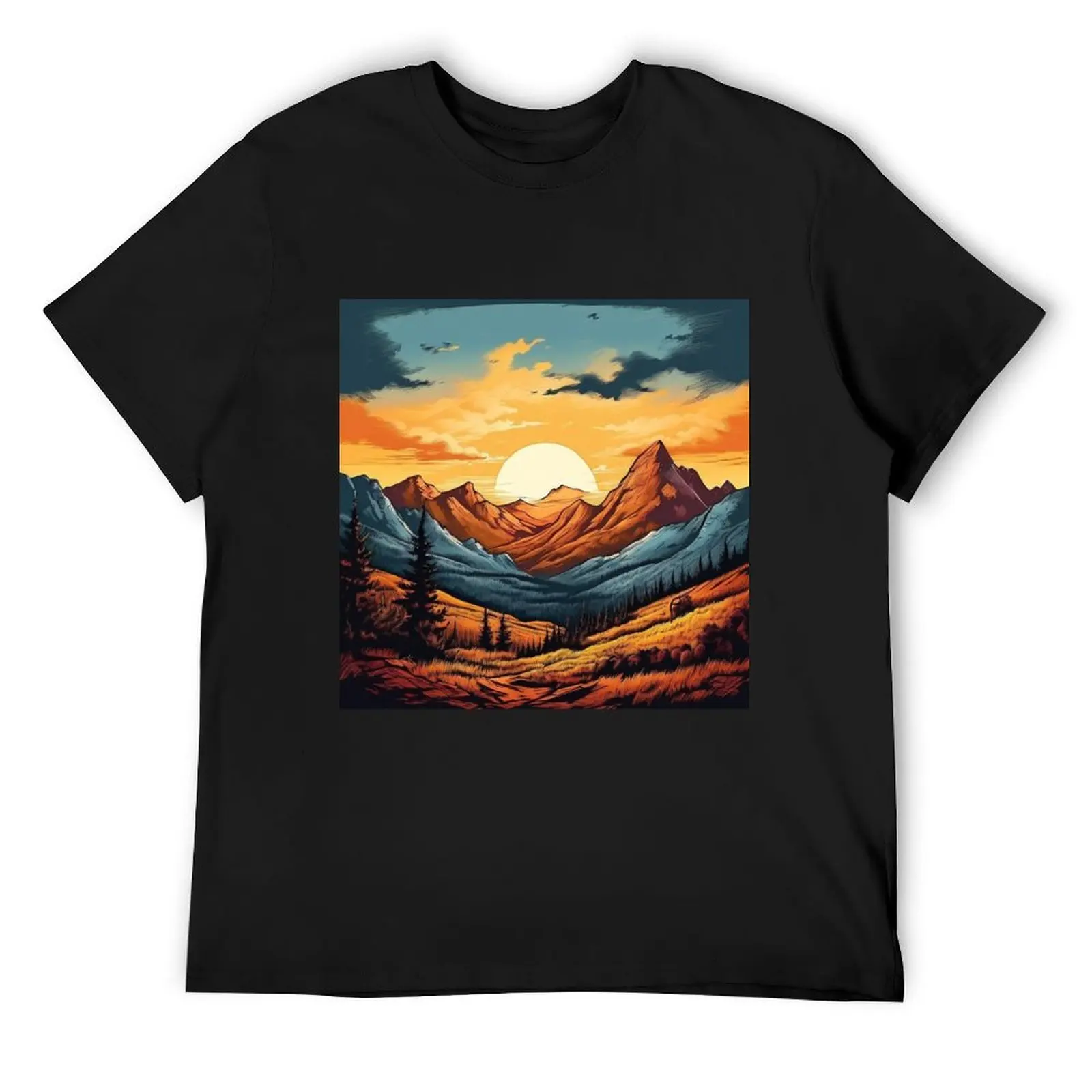 

Digital Art Sunset T-Shirt Aesthetic clothing blanks fashion shirts vintage t shirts t shirts for men