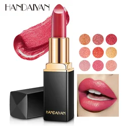 HANDAIYAN Shine Glitter Lipstick Makeup Diamond Shimmer Lip Balm Cream Lightweight Make Up Lipbalm Cosmetics Nude Lip Stick Pen