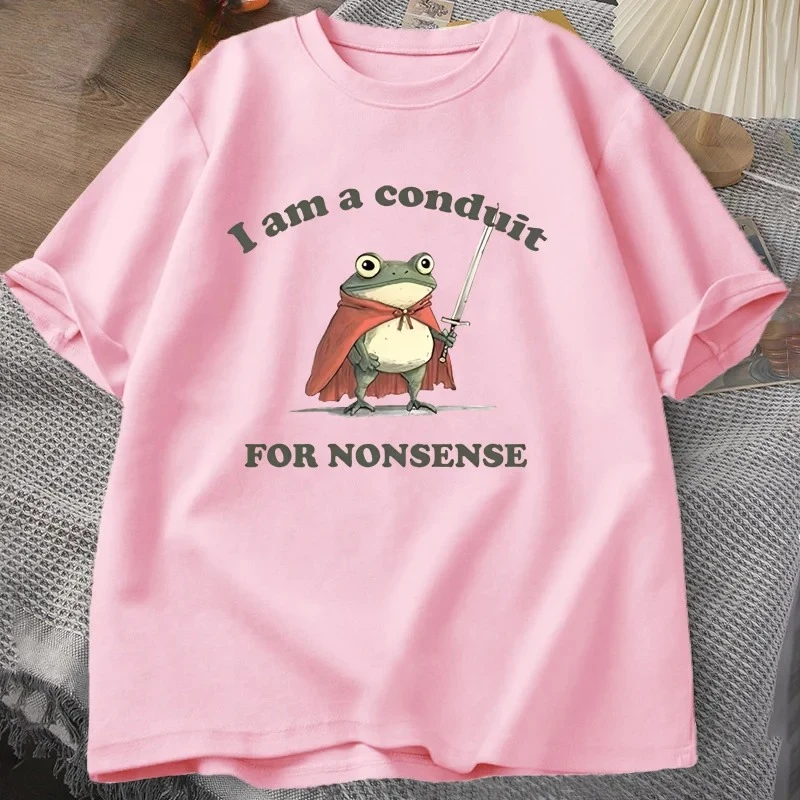 أنا قناة للغواس تي شيرت الرجال النساء مضحك غريب الأساسية الضفدع التي شيرت المحملة الكبار الجرافيك تي شيرت الفكاهة امرأة الملابس #3