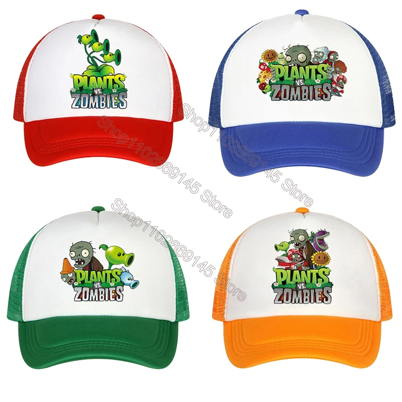 Plantsd VS Zombiesd Kids Baseball Caps Cartoon Game Character Printed Hat Boys Casual Sports Sun Hat Children Birthday Gifts