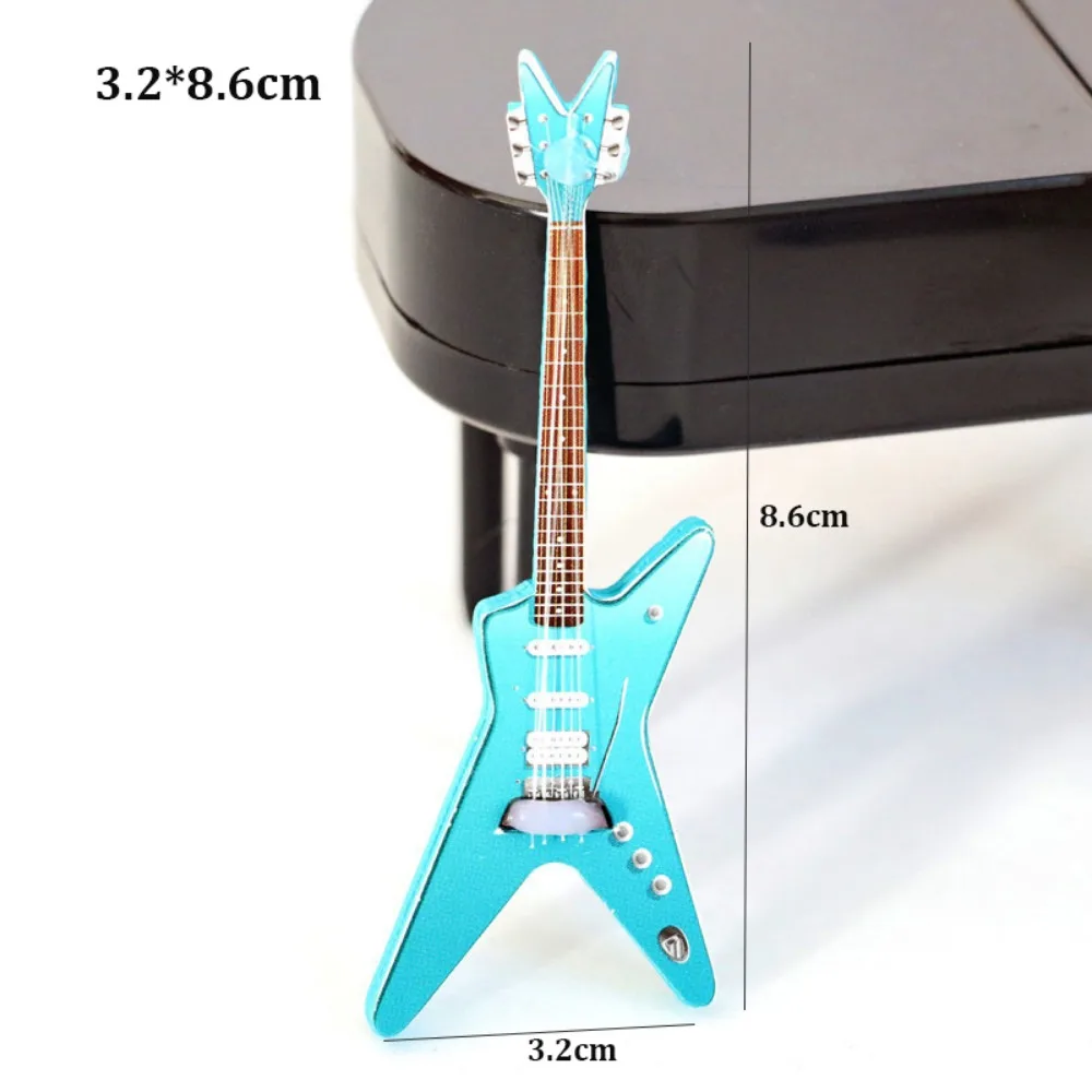 High Quality Mini 1/12 Dollhouse Guitar Plastic Multistyles Miniature Decorative Props Music Scenes Doll Accessories Toys