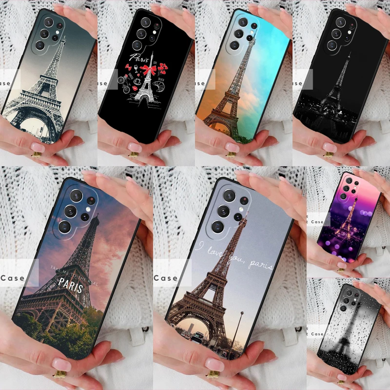 Love Paris Eiffel Tower France Phone Cover Case for Samsung Galaxy S26 Ultra S20 FE Note 10 S24 S23 S21 S25 Plus S22