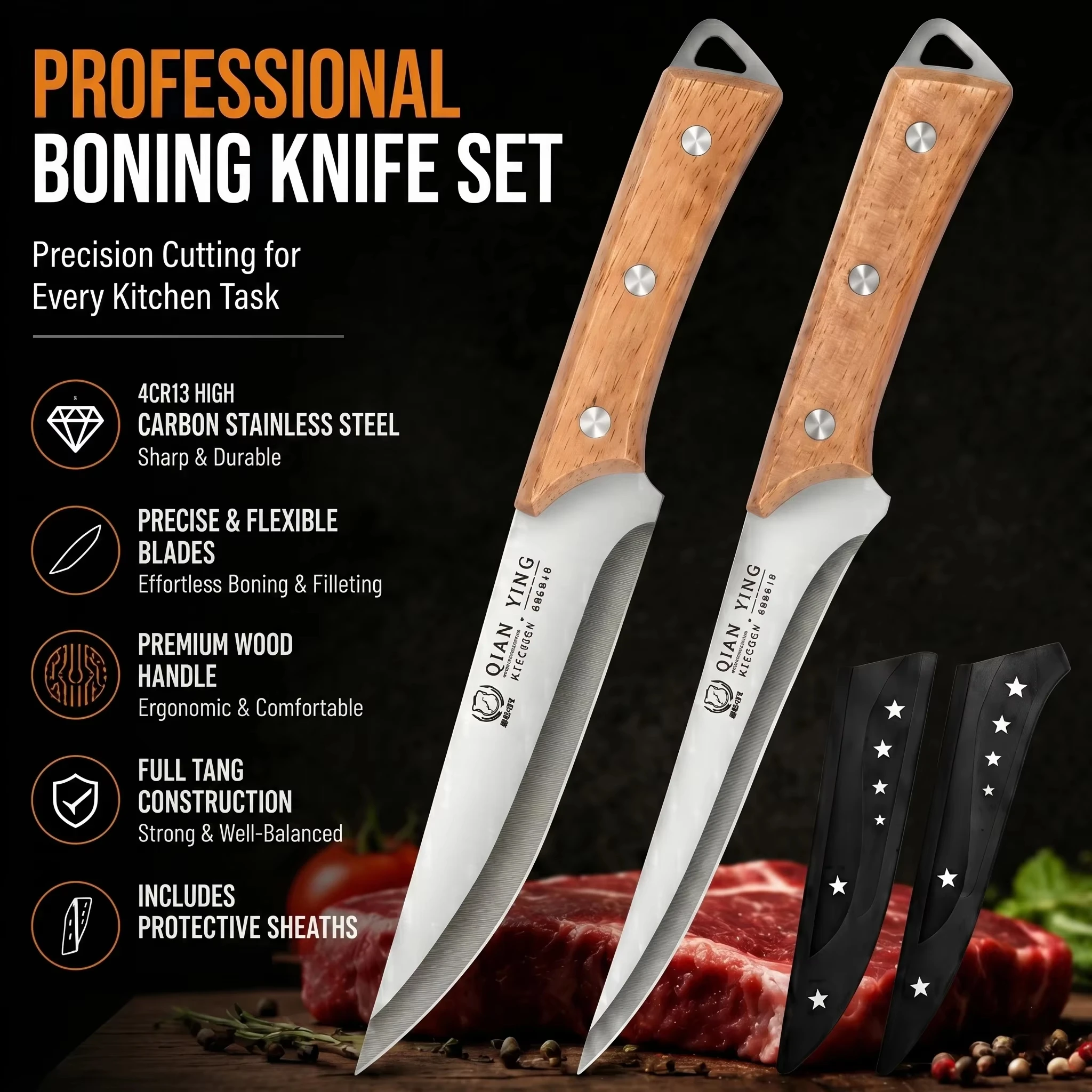 ステンレス鋼多目的カービングナイフ、ブレードガード付き、木製 - Hobby Knife Blade のレビューと価格
