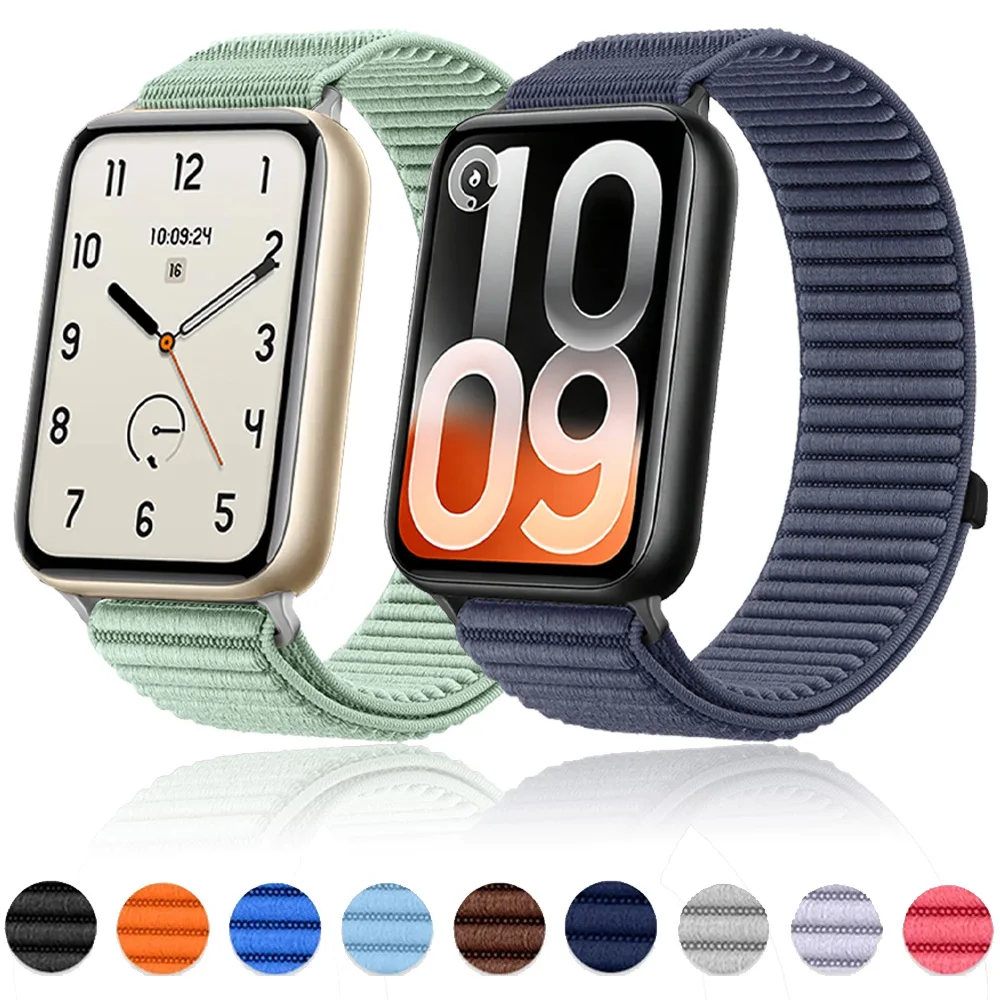 Nylon-Schlaufenarmband für Xiaomi Mi Band 10 Pro/9 Pro/8 Pro, austauschbares Wellenarmband für Redmi Watch 6 5 4 Correa