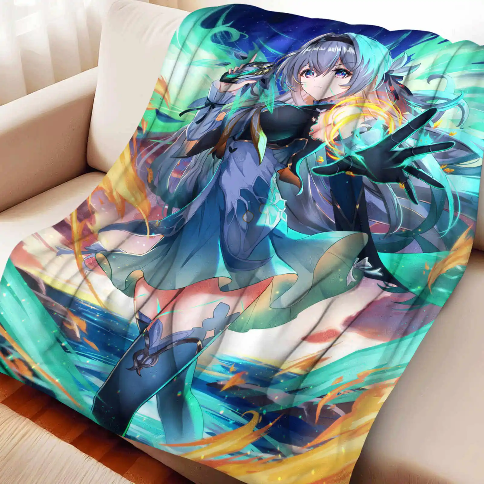 

Honkai Star Rail Firefly Flannel Blanket Multiple Character Choices for Otaku Gifts