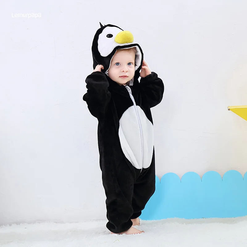 

Penguin Romper Baby Boy Girls Pajama Toddlers Winter Outfit Halloween Animal Suit Onesie Festival Party Bebe Clothes Kigurumis