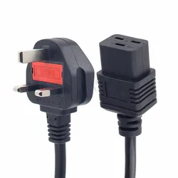 UK BS1363 Plug to IEC 60320 C19 Female Extension Cord For UPS PDU, Connected To C20 AC Power Cable Adapter Lead Cord 3G1.5mm