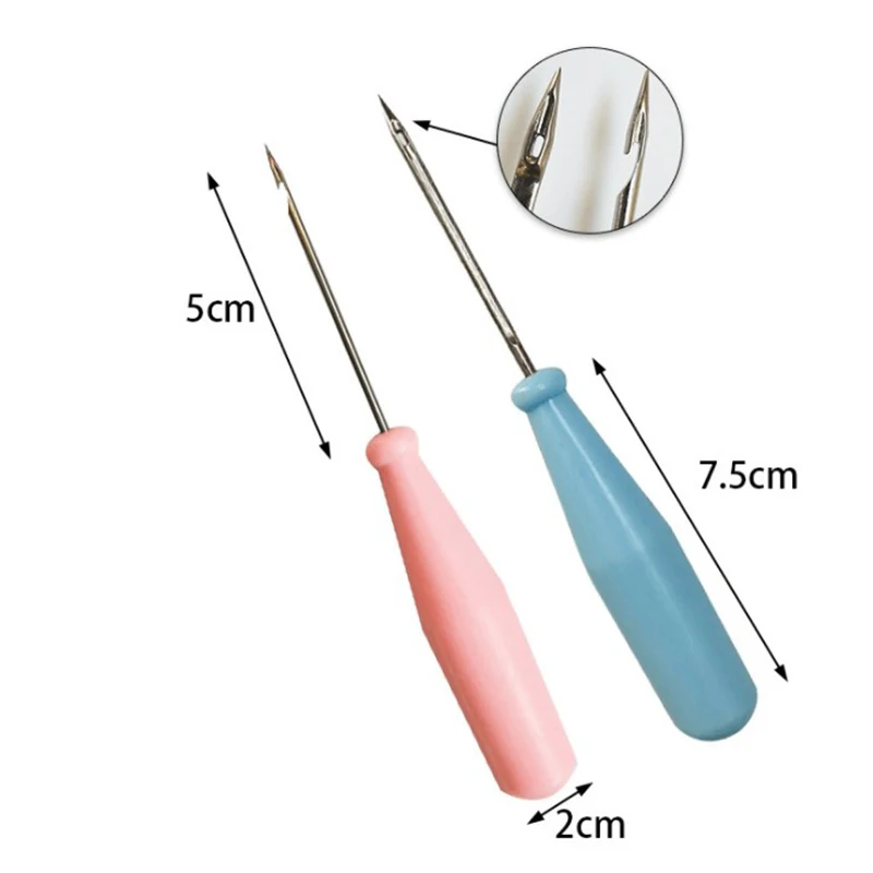 1Pcs Steel Stitcher Sewing Awl Shoes Bags Repair Tool Hole Hook DIY Handmade Leather Tool Cone Needle Shoe Repair Needles Tool