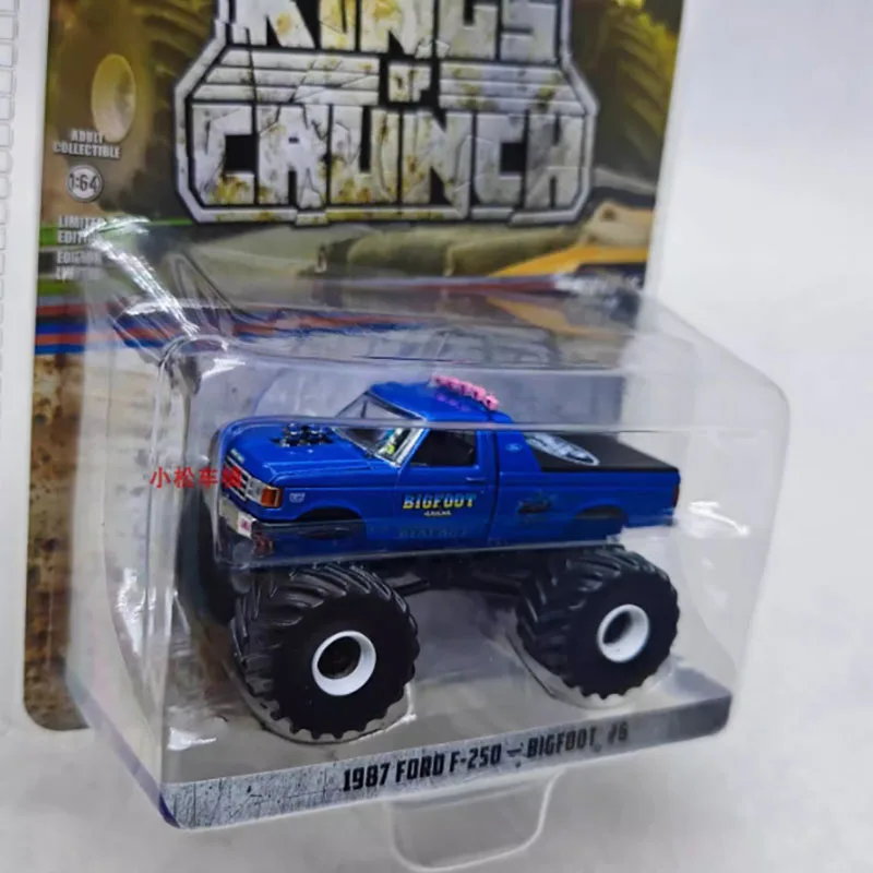 กรีนไลท์ 1:64 สเกล 1987 Ford F-250 # 6 รถบรรทุกโลหะผสมรุ่นคลาสสิกผู้ใหญ่ของที่ระลึกของขวัญจอแสดงผลแบบคงที่