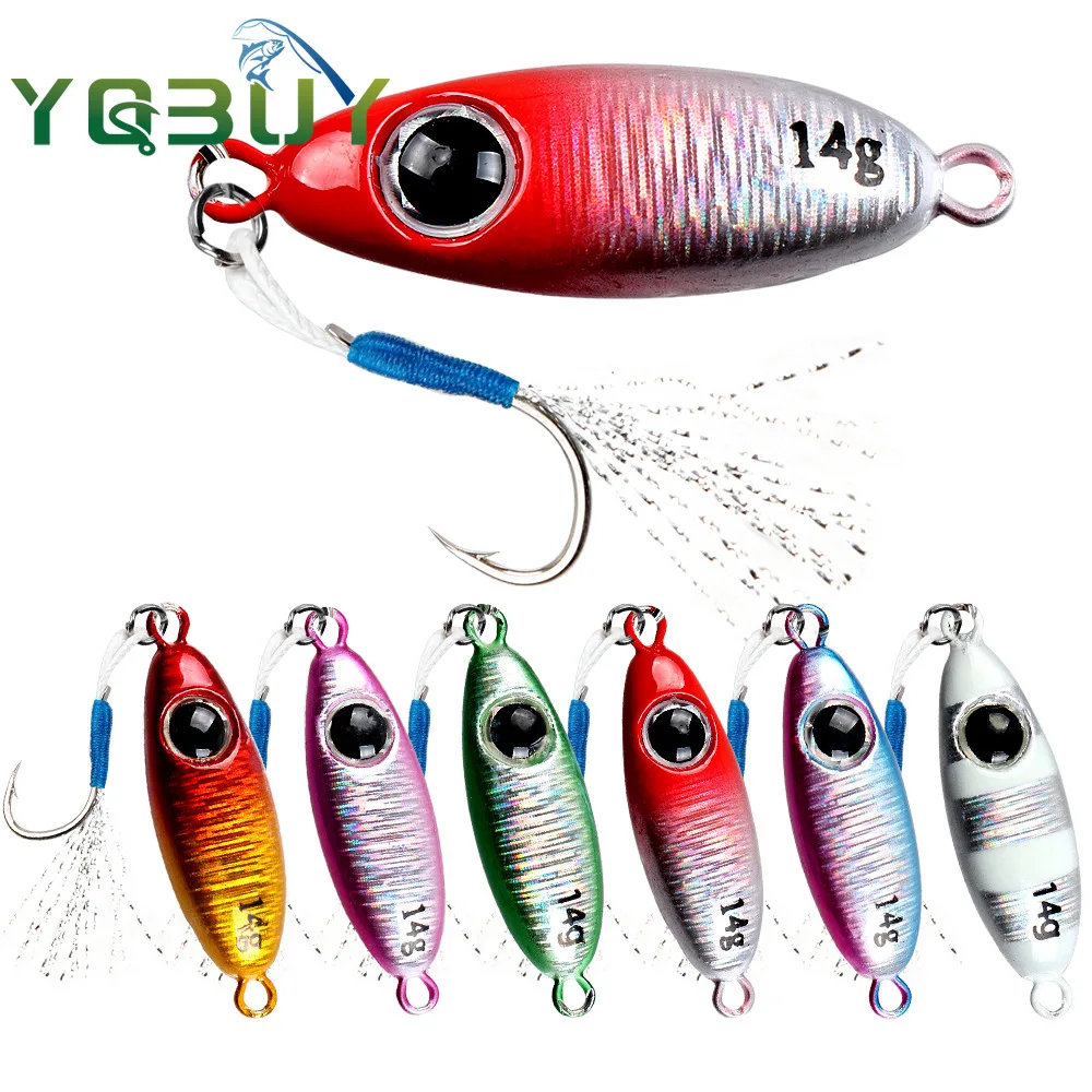 

5.5g/7.5g/10g/14g/17g/21g Fishing Lure Metal Jig Hook Fishing Spinner Bait Laser Jigging Spoon Fishing Lure