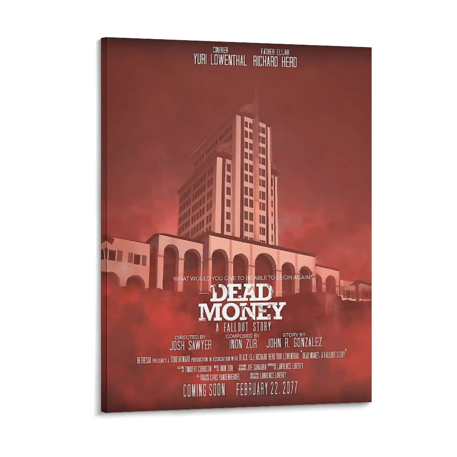 

New Vegas Dead Money Movie Style Canvas Painting Mural Customize Personalized Funny Club Framed Wall Paintings