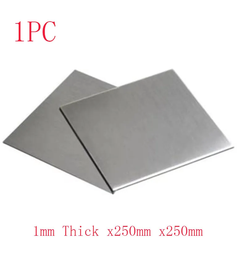 

1PC 316L Stainless Steel Plate Sheet Shear Cut 1mm Thick x 250mm x 250mm