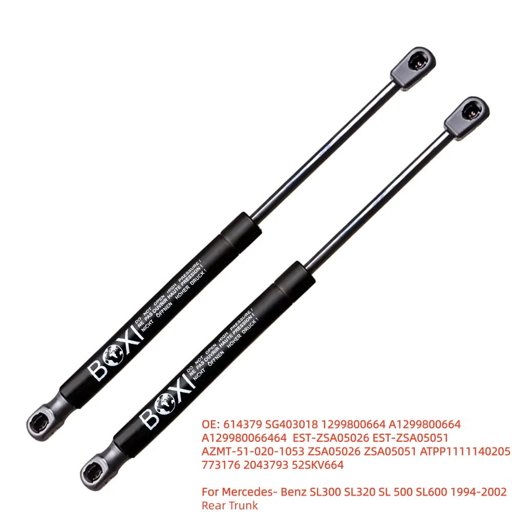

2Pcs Rear Trunk Gas Spring Shock Lift Strut Support For Mercedes- Benz SL300 SL320 SL500 SL600 1994-2002 1299800664 Lift Struts