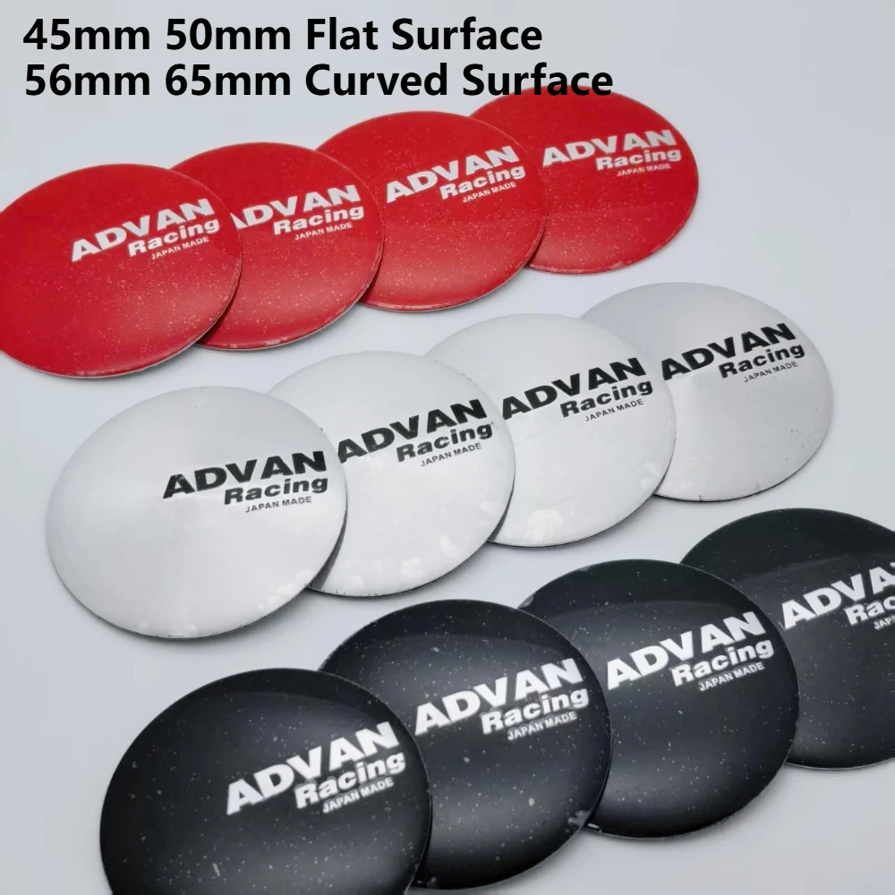 

4pcs 45mm 50mm 56mm 65mm ADVAN Racing JAPAN MADE Logo Emblem Car Stickers Accessories for Adavn Car Wheel Center Cap Badge Hub