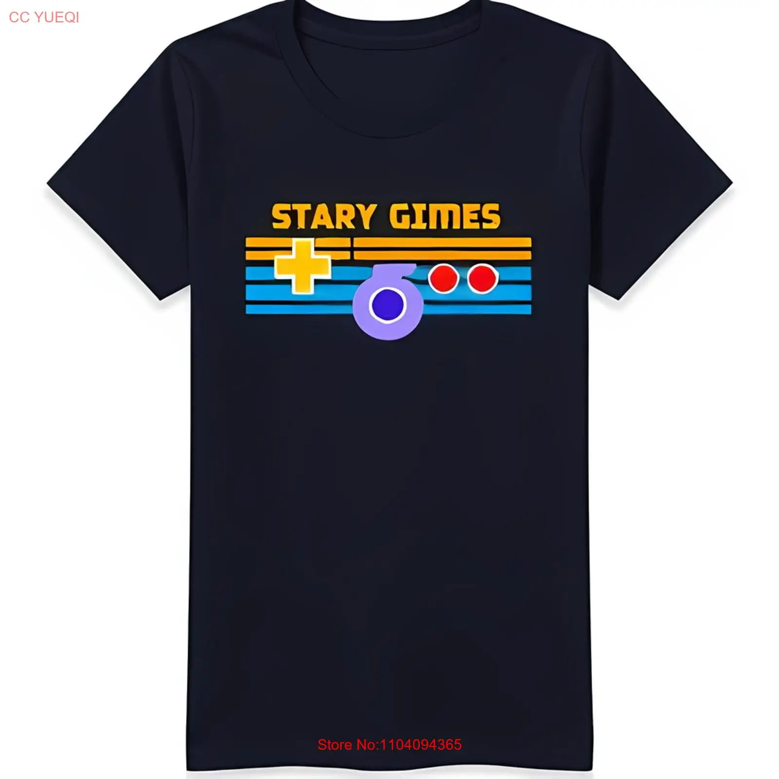 Черная футболка с рисунком ретро-контроллера Stary Gimes, забавный дизайн Черная футболка с рисунком ретро-контроллера Stary Gimes, забавный дизайн