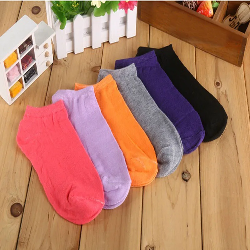 20 stück = 10 paare/los Candy Farben Frauen Ankle Socken Lustige Nette einfarbig Boot Socken Frauen Dame Mädchen Kunst socke Kurze Sox