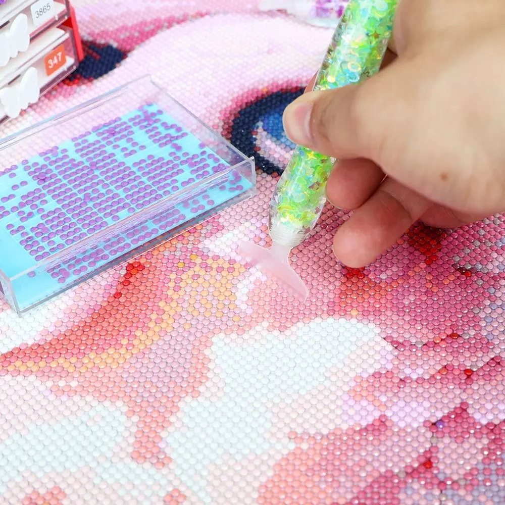 5D Diamond Painting Pen Kit Glow in the Dark Point Drill Pens with 12 Pen Tips Cross Stitch Embroidery Nail Art Accessories