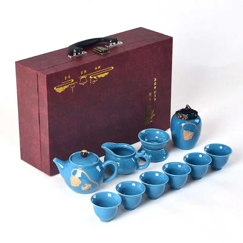 

Высококачественная рельефная чашка, керамический чайный сервиз Fu, бытовой фарфоровый кунг-фу, лотос, офисная стойка