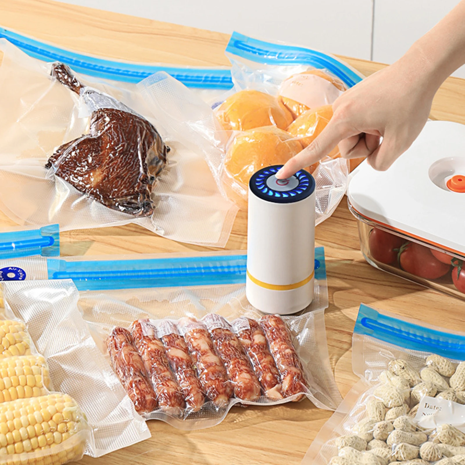 Universal Mason Jar Sealer Vacuum Kit BAP Free Vacuum Sealing Machine Food Storage Wear-Resistant for Wide Mouth Kitchen Gadgets