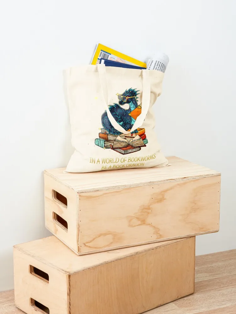 Be A Book Dragon Tote Bag Portable shopping bag Women's bags Women bags Cloth bags