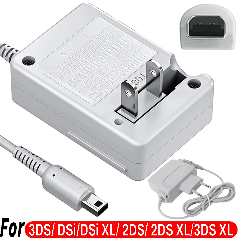 AC Adapters Game Charger For Nintendo Dsi Ndsi 3DS/ DSi/DSi XL/ 2DS/ 2DS XL/New 3DS XL 100-240V Wall Plug Adapter For 3DS