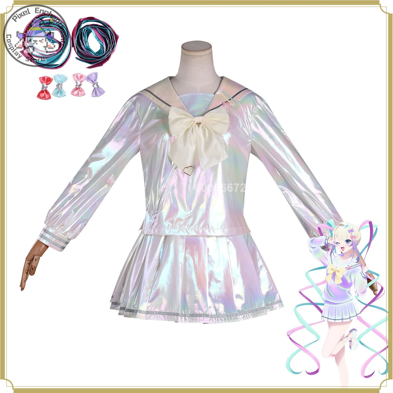 

High Quality Super Amachan "Vtuber Style" Cosplay Costume - Female Anime Character Short Skirt Anime Outfit Comic Con Party Suit