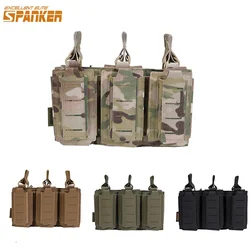 500d tático molle revista bolsa titular aberto superior triplo rifle pistola mag transportadora para m4 m16 ak ar glock m1911