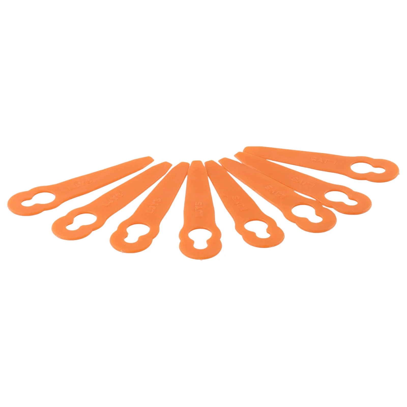 

40pcs Plastic Lawn Mower Blades Orange Plastic Replaceable 40pcs 84mm Height Grass Trimmer Gardening Accessories