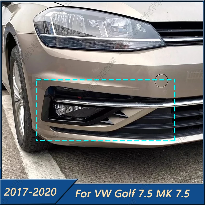 

2 шт. автомобильный передний бампер, противотуманные фары, решетки для VW Volkswagen Golf 7,5 MK 7,5 2017-2020, противотуманная фара, крышка для бровей, накладка, аксессуары