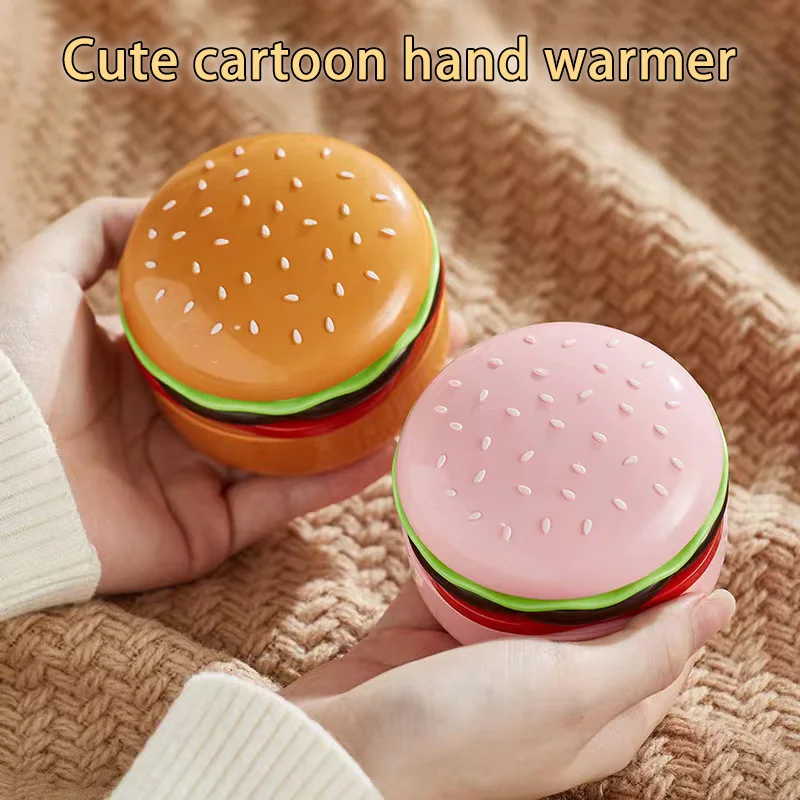 Creative Burger Model Electric Hand Warmer Usb Charging Portable Compact Cute Hand Warmer Winter Hunting Camping Hiking Outdoor